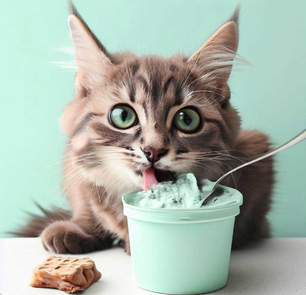 Can Cats Eat Mint Chocolate Chip Ice Cream