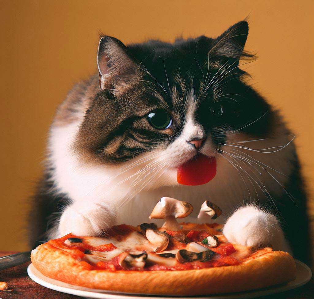 Can Cats Eat Pizza Mushrooms