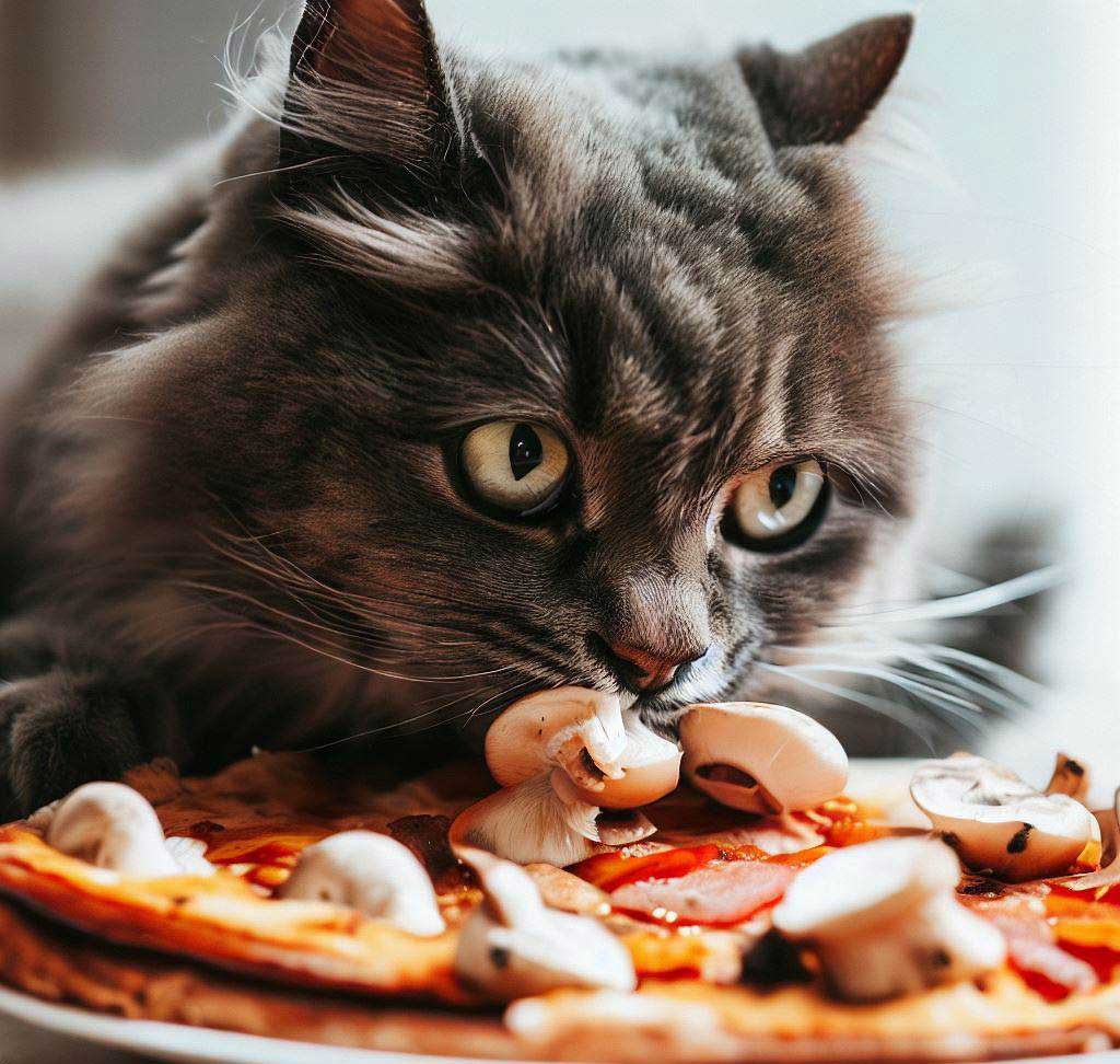Can Cats Eat Pizza Mushrooms