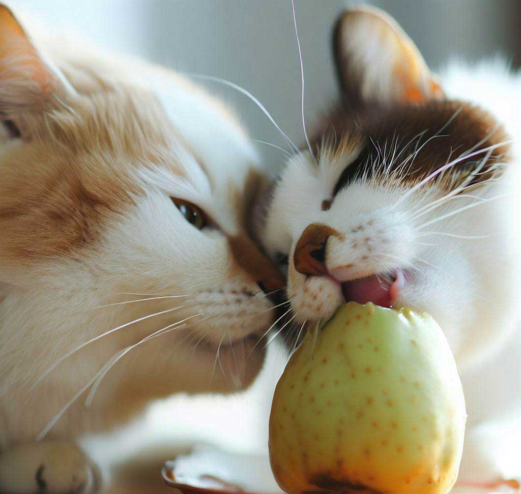 Cats Eat Korean Pears
