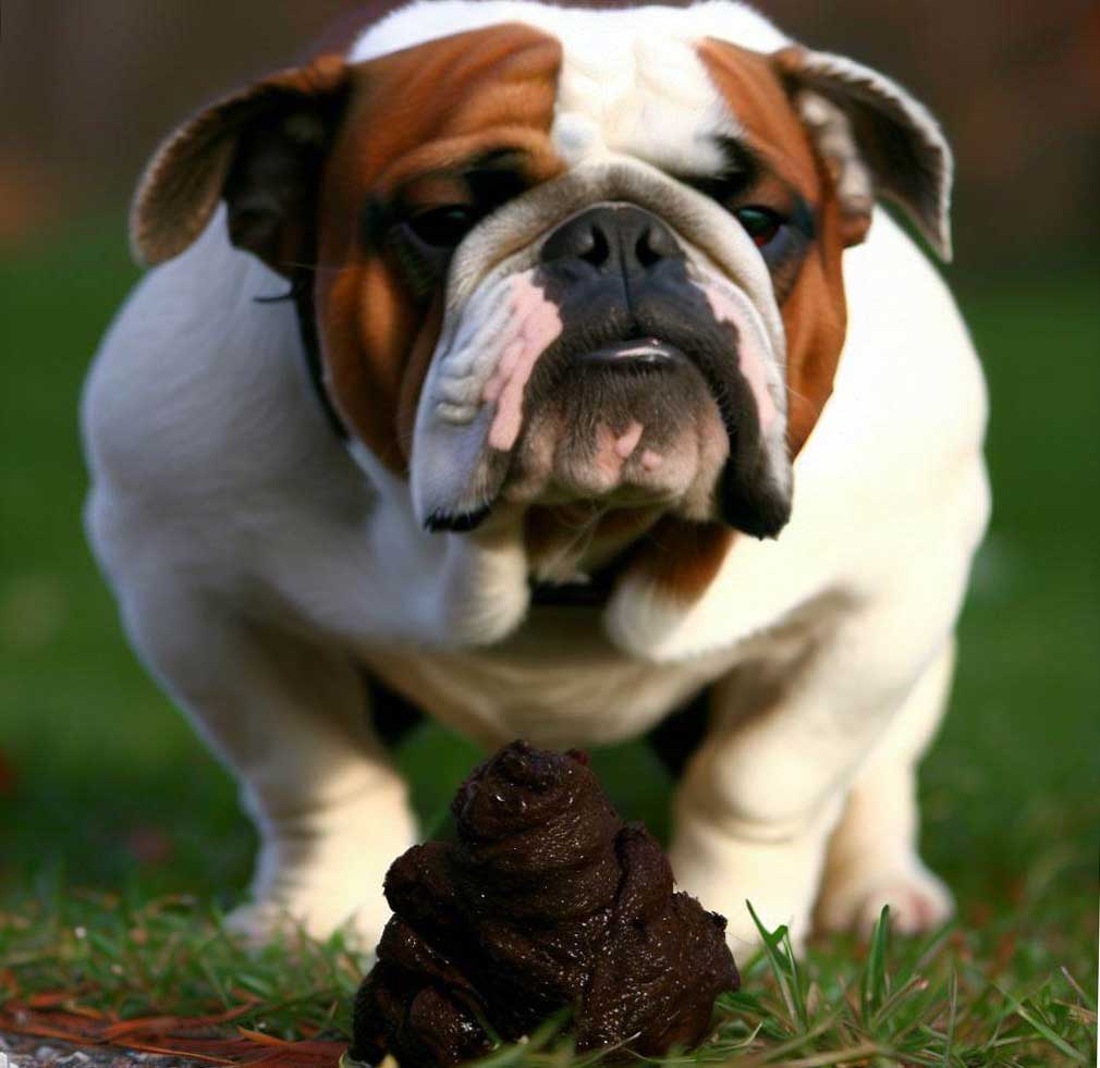 French Bulldog Eating Poop