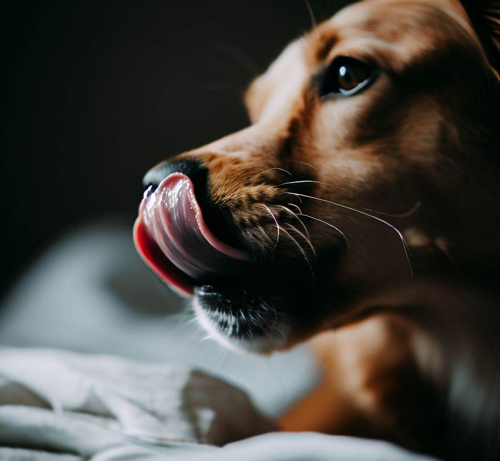 why do dogs lick you before bed