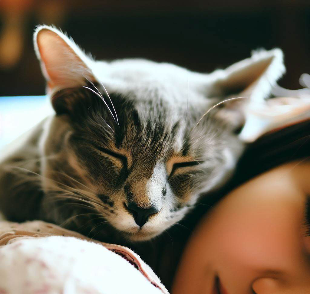 why cats sleep on top of you
